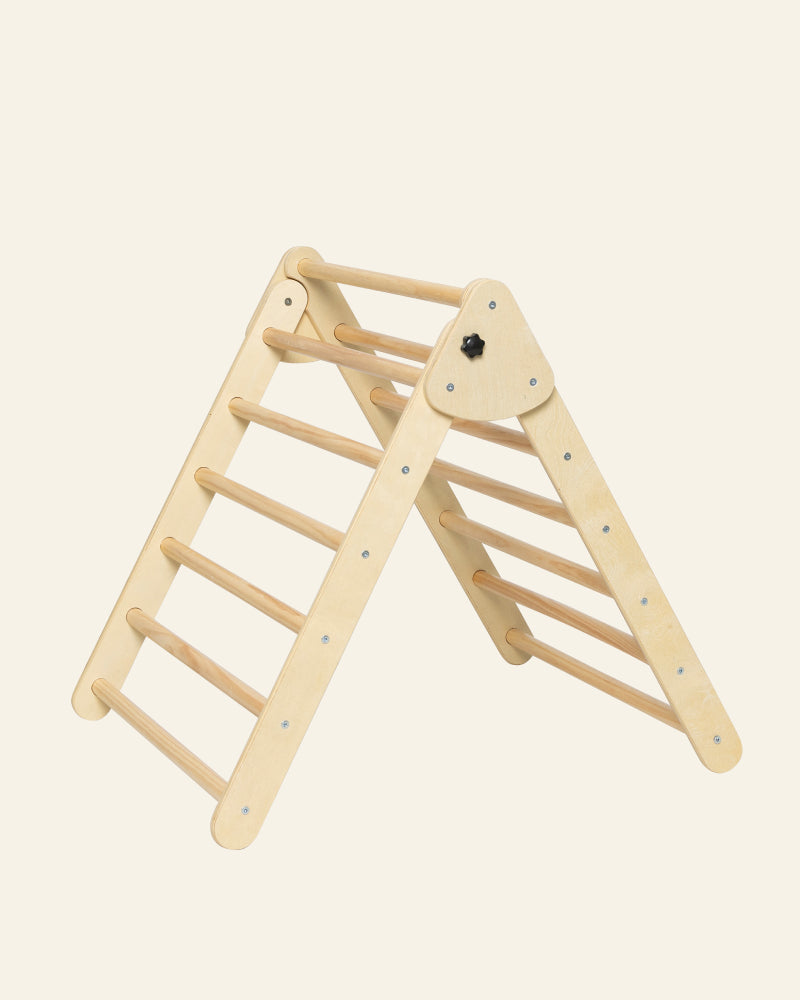 Houten Klimrek Pikler klimdriehoek met trap/glijbaan + Gratis speeltent